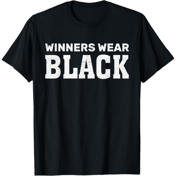 Exquisite and comfortable-Winners Wear Black Team Spirit Game Competition Camping T-Shirt
