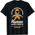 thumbnail image 1 of Exquisite and comfortable-Women Never Underestimate A Woman Fights Multiple Sclerosis T-Shirt, 1 of 4
