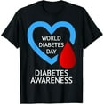 thumbnail image 1 of Exquisite and comfortable-World Diabetes Day 2022 Type 1 Type 2 Diabetes Awareness T-Shirt, 1 of 4