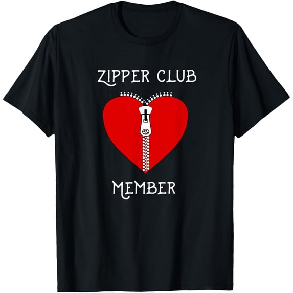 Exquisite and comfortable-Zipper Club Member Graphic Heart Surgery Survivor T-Shirt T-Shirt
