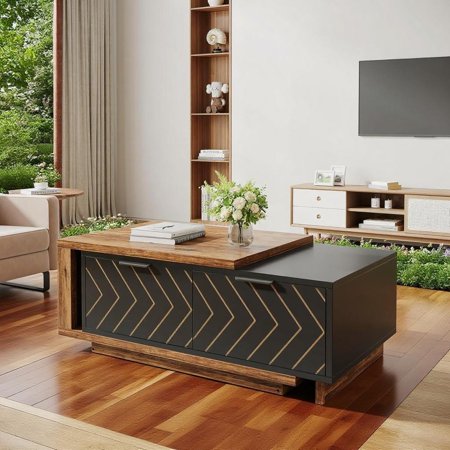 Exquisite and beautiful coffee table, tea table, spacious, sturdy and stable, elegant design, adding a touch of exquisite elegance and art, suitable for living room, bedroom.