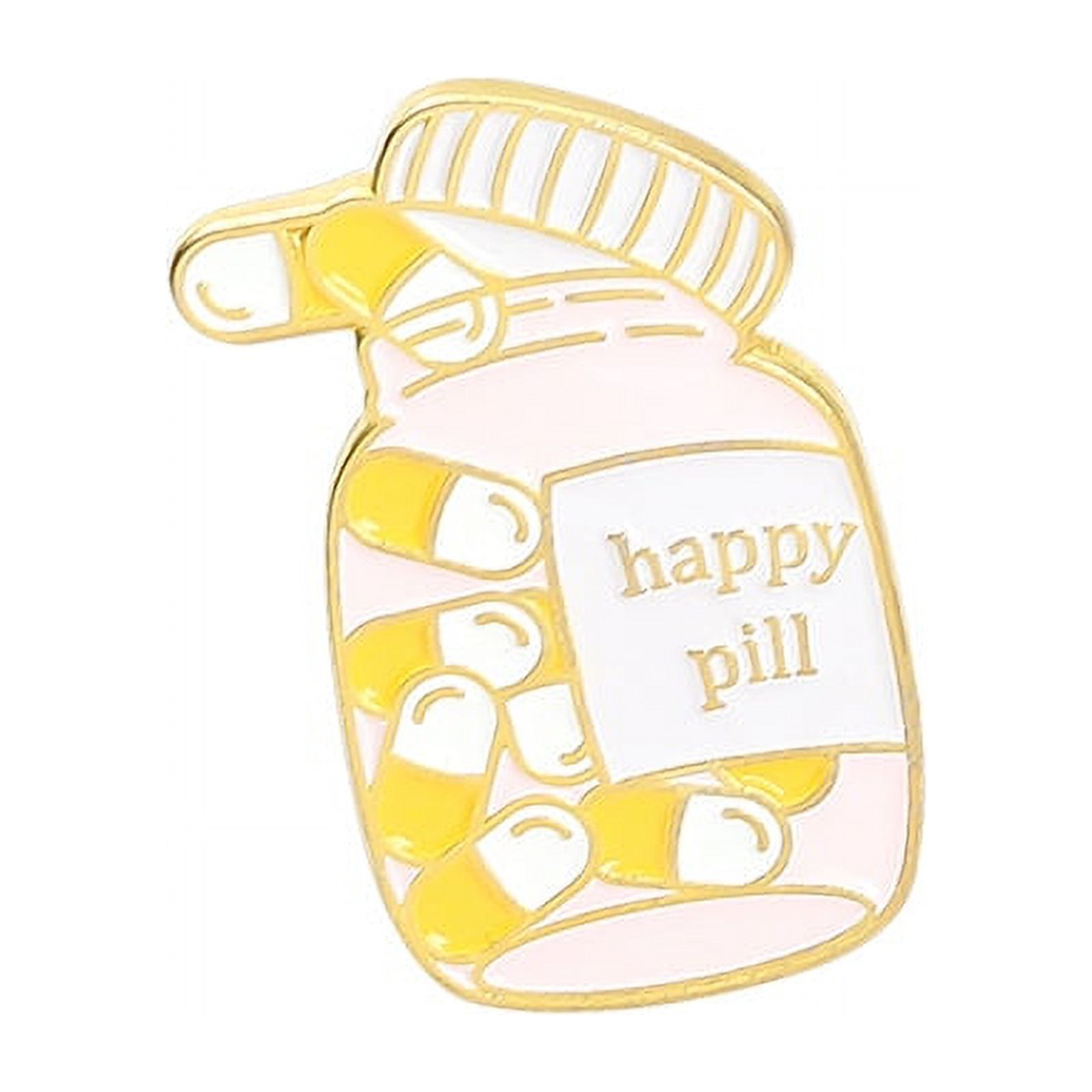 Exquisite cartoon cute mini band-aid pill capsule shape letter brooch ...