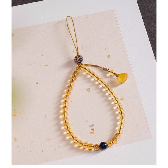 Exquisite fashion Crystal string beads mobile phone charm key chain bag