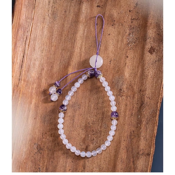 Exquisite fashion crystal agate mobile phone charm key chain bag