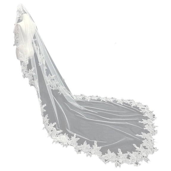 Exquisites Lace Bridal Veil Romantics Weddings Veil Light weight Women Veil for Outdoor Ceremonies