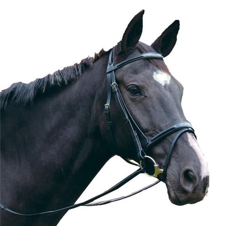 Exselle AEBD1716FBK Raised & Fancy Stitched Engish Bridle, Black - Full
