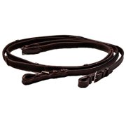 Exselle AERE1712BK48 Woven Rubber Grip Reins Buckle End, Size 48 - Black