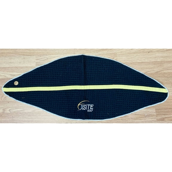 Exsite Golf Large Itowel 2 I Towel Caddy 39" X 18" One Towel 1 Black Yellow