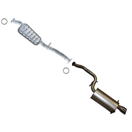 Ext Pipe Resonator & Rear Muffler Assembly for 06-07 Subaru Impreza WRX EJ255