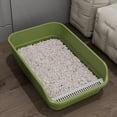 thumbnail image 1 of Extea Large Cat Litter Box With High SidesCat Boxes For Indoor Cats Cat Litter Pan For Kitty Litter Box With Low Entry Easy To Clean AntiSplashing 23.6 X15.7 X6.2 Green, 1 of 7