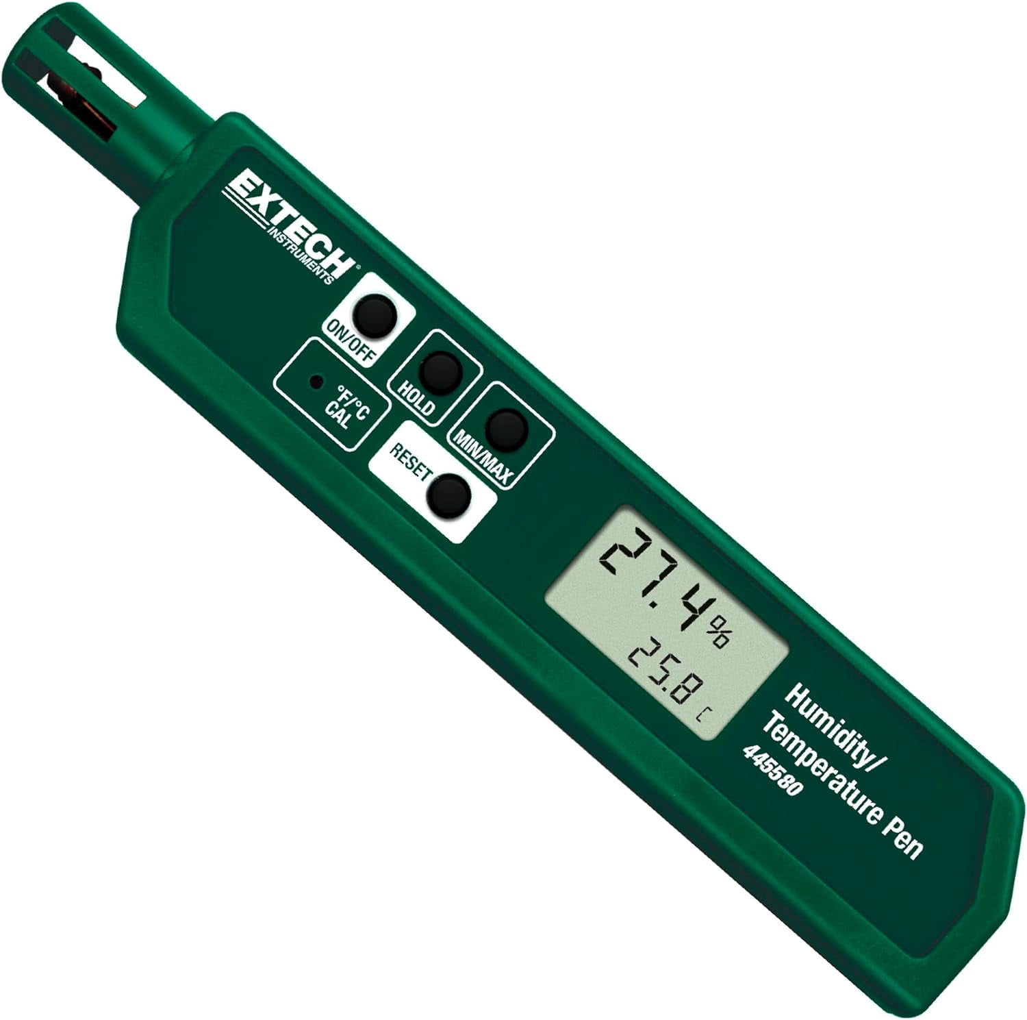 Extech 445580 Humidity and Temperature Pen Sized Meter with Pocket Clip ...