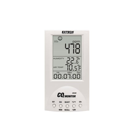 Extech CO220 - Desktop Indoor Air Quality / CO2 Monitor
