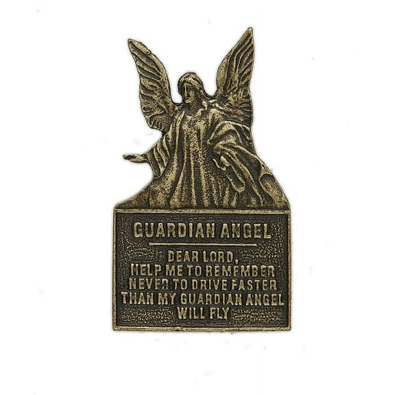 Extel Gold Pewter Dear Lord Guardian Angel Sun Visor Clip for Men Women Car Truck