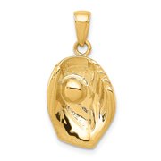 Extel Large 10k Gold Baseball Glove and Ball Pendan