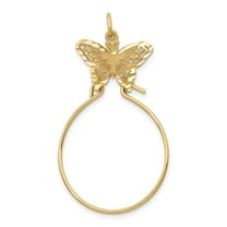Extel Large 14k Gold Butterfly Holder Charm, Made in USA