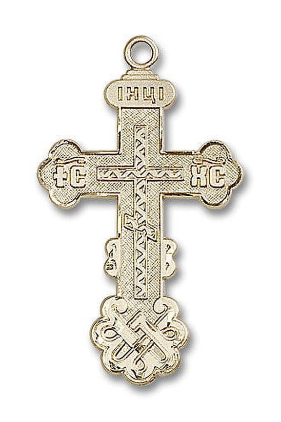 Large 14kt Gold Filled Kiev Cross Medal, Made in USA