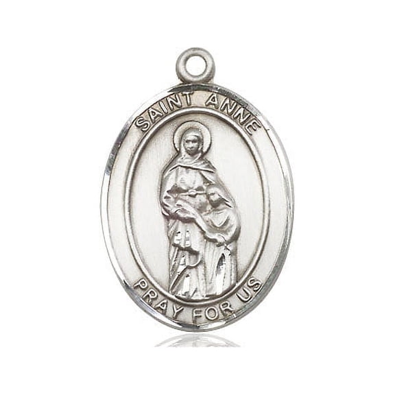 Extel Large Oval Pewter St. Anne Medal, Made in USA