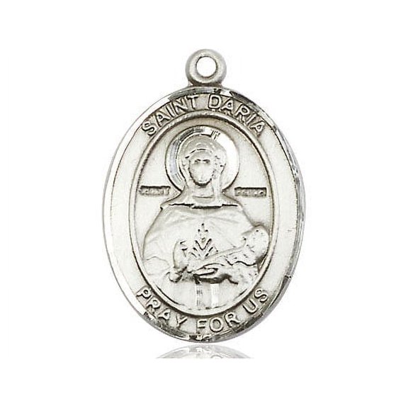 Extel Large Oval Pewter St. Daria Medal, Made in USA