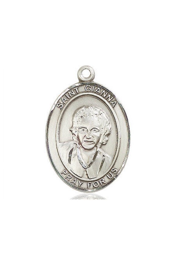 Large Oval Pewter St. Gianna Medal, Made in USA
