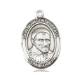 thumbnail image 1 of Extel Large Oval Pewter St. Vincent de Paul Medal, Made in USA, 1 of 10