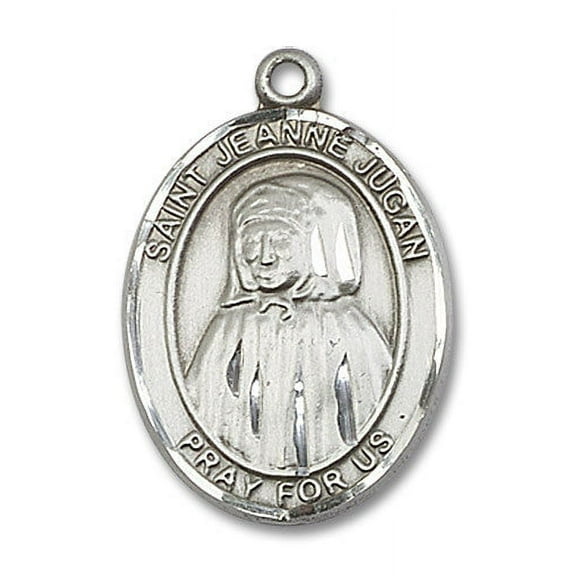 Extel Large Oval Sterling Silver St. Jeanne Jugan Medal, Made in USA