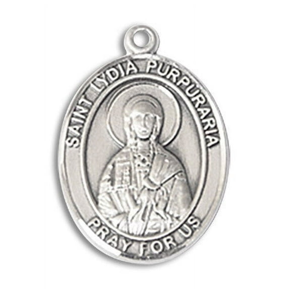Extel Large Oval Sterling Silver St. Lydia Purpuraria Medal, Made in USA
