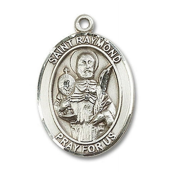 Extel Large Oval Sterling Silver St. Raymond Nonnatus Medal, Made in USA