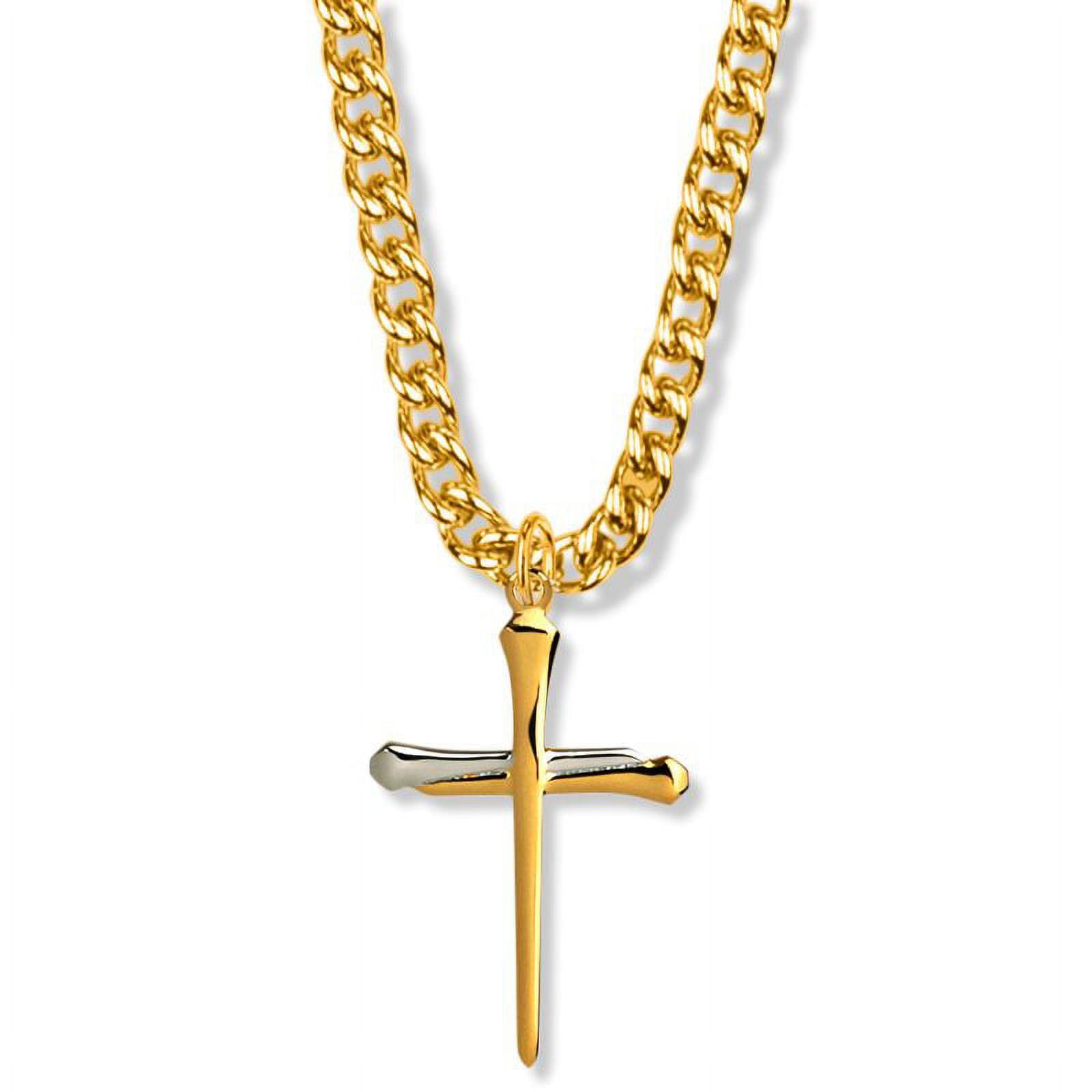 Sterling silver nail cross necklace outlet