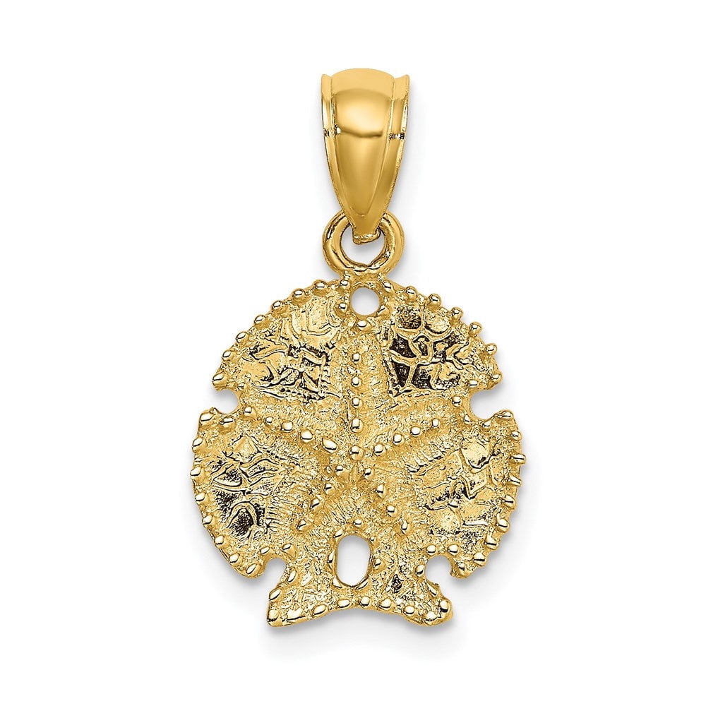 Extel Medium 14k Gold 2-D SAND DOLLAR with Star Charm, Made in USA ...