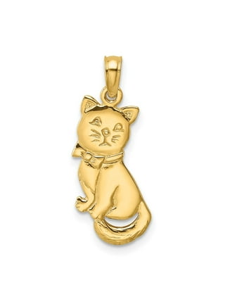 Gold hot sale cat charms