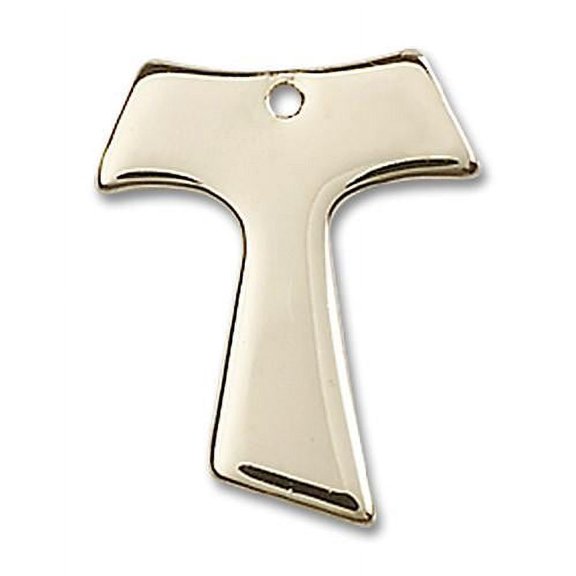 Extel Medium 14kt Gold Filled Tau Cross Medal, Made in USA