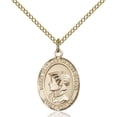 thumbnail image 1 of Extel Medium Oval 14kt Gold Filled St. Elizabeth Ann Seton Pendant with 18" chain, Made in USA, 1 of 10