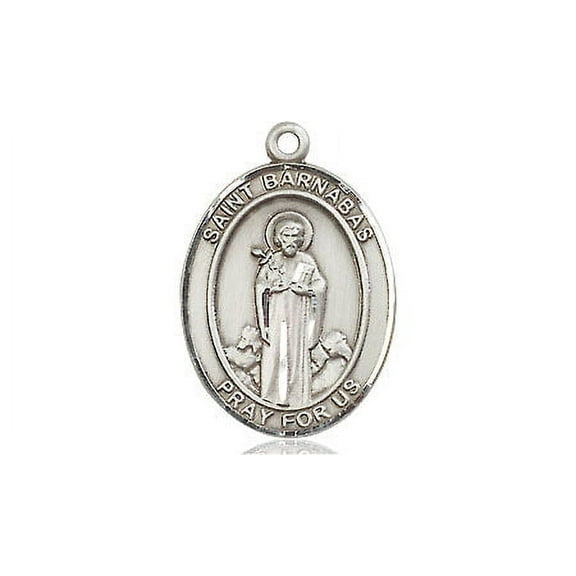 Extel Medium Oval Pewter St. Barnabas Medal, Made in USA