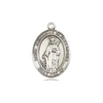 thumbnail image 1 of Extel Medium Oval Pewter St. Catherine of Alexandria Medal, Made in USA, 1 of 10
