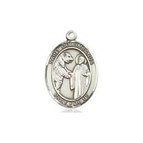 Extel Medium Oval Pewter St. Columbanus Medal, Made in USA