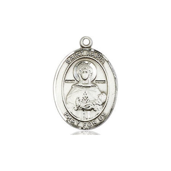 Extel Medium Oval Pewter St. Daria Medal, Made in USA