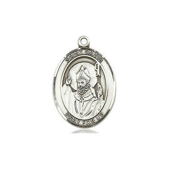 Extel Medium Oval Pewter St. David of Wales Medal, Made in USA