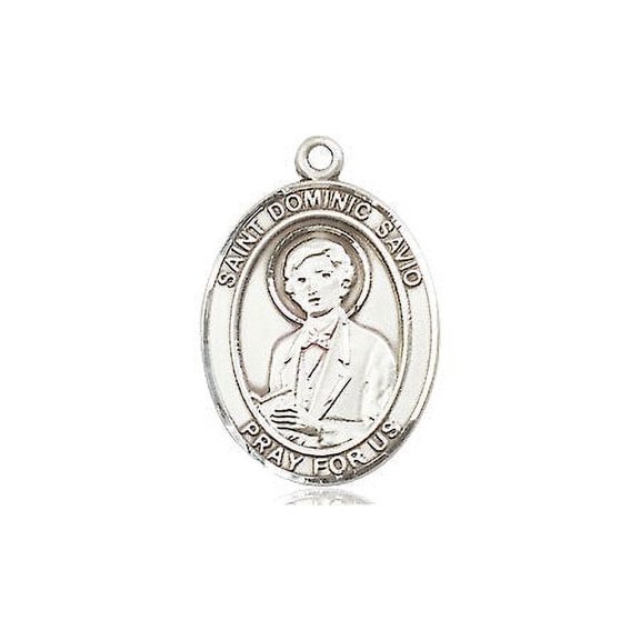Extel Medium Oval Pewter St. Dominic Savio Medal, Made in USA