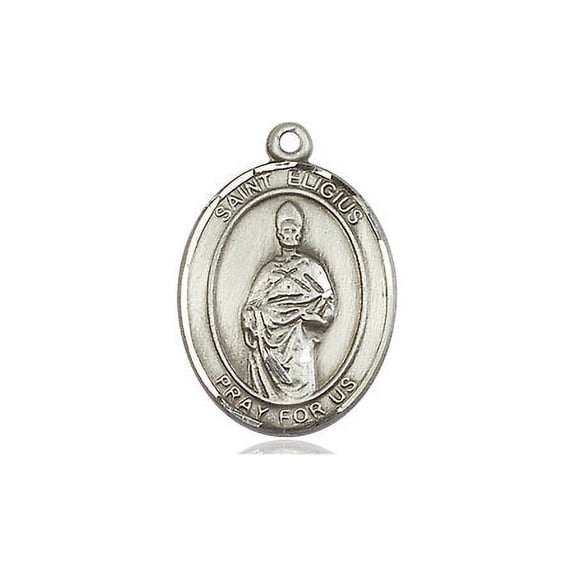 Extel Medium Oval Pewter St. Eligius Medal, Made in USA