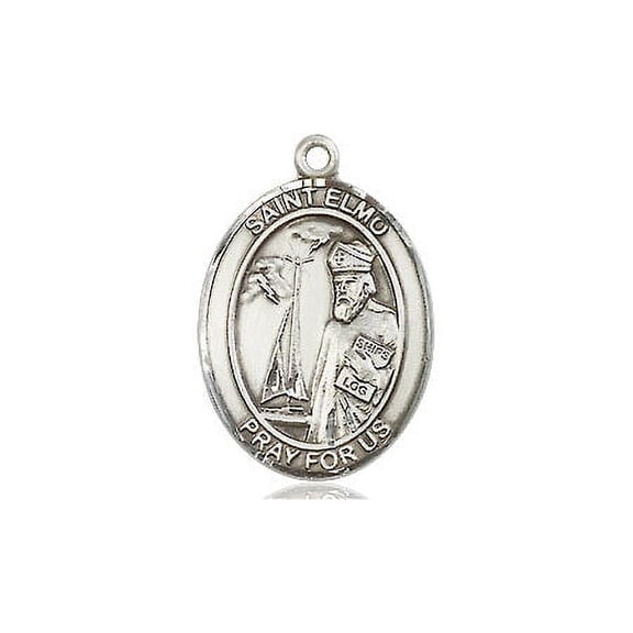 Extel Medium Oval Pewter St. Elmo Medal, Made in USA