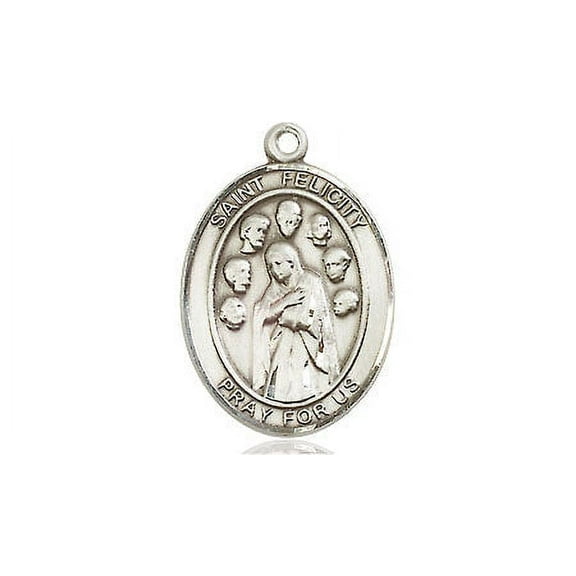 Extel Medium Oval Pewter St. Felicity Medal, Made in USA
