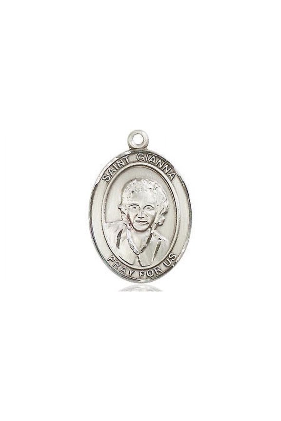 Medium Oval Pewter St. Gianna Medal, Made in USA