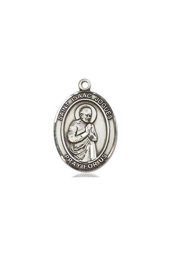 Medium Oval Pewter St. Isaac Jogues Medal, Made in USA