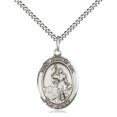 thumbnail image 1 of Extel Medium Oval Pewter St. Joan of Arc Pendant with 18" chain, Made in USA, 1 of 10