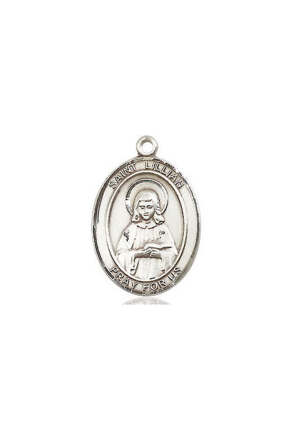 Medium Oval Pewter St. Lillian Medal, Made in USA