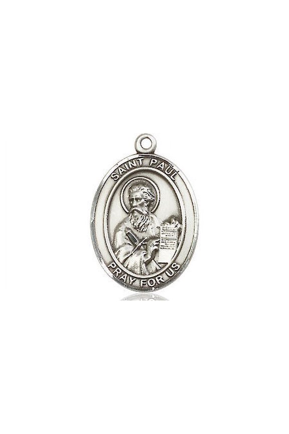 Medium Oval Pewter St. Paul the Apostle Medal, Made in USA