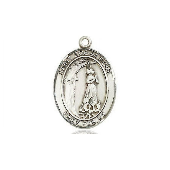 Extel Medium Oval Pewter St. Zoe of Rome Medal, Made in USA