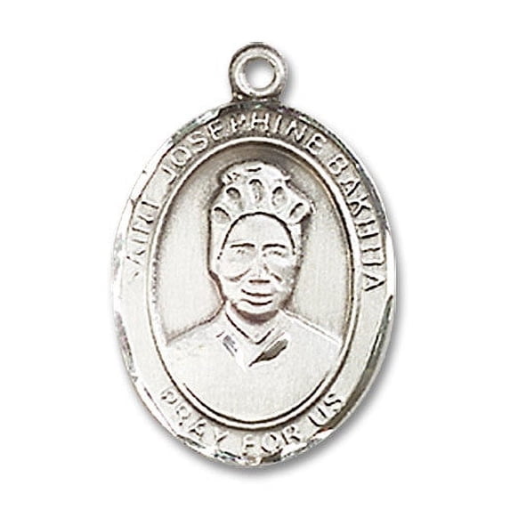 Extel Medium Oval Sterling Silver St. Josephine Bakhita Medal, Made in USA