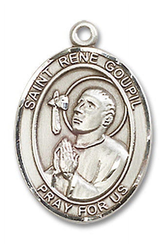 st-rene-goupil-medal-sterling-  Saint Rene Goupil Sterling Silver Medal main image 2