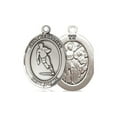 thumbnail image 1 of Extel Medium Pewter St. Sebastian Rugby Medal Pendant Necklace Charm for Rugby Player, 1 of 6